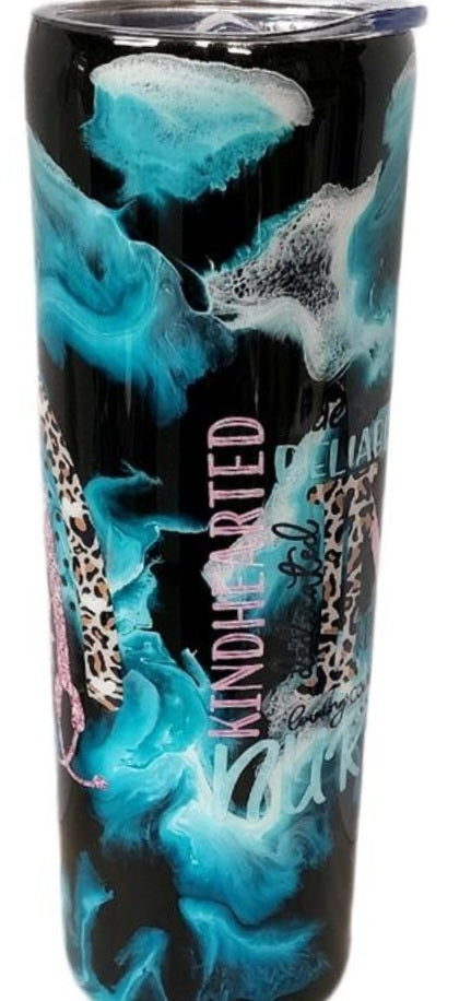 NURSES Turquoise Custom Resin 30oz Stainless Steel Tumbler